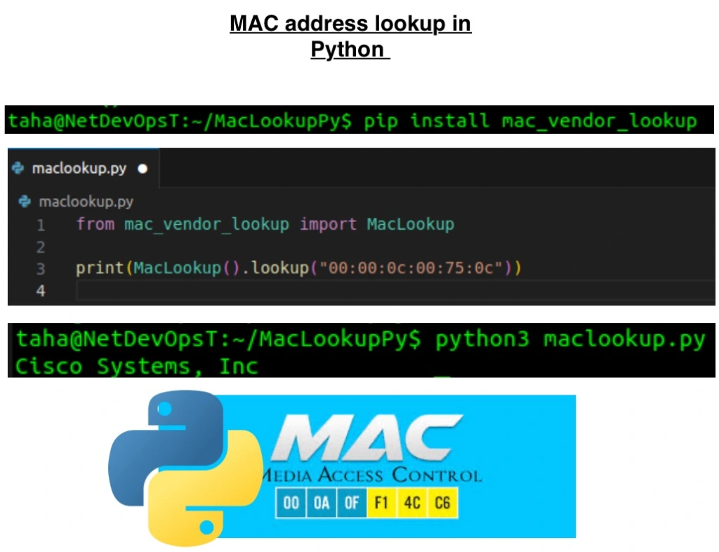 Python MAC OUI lookup